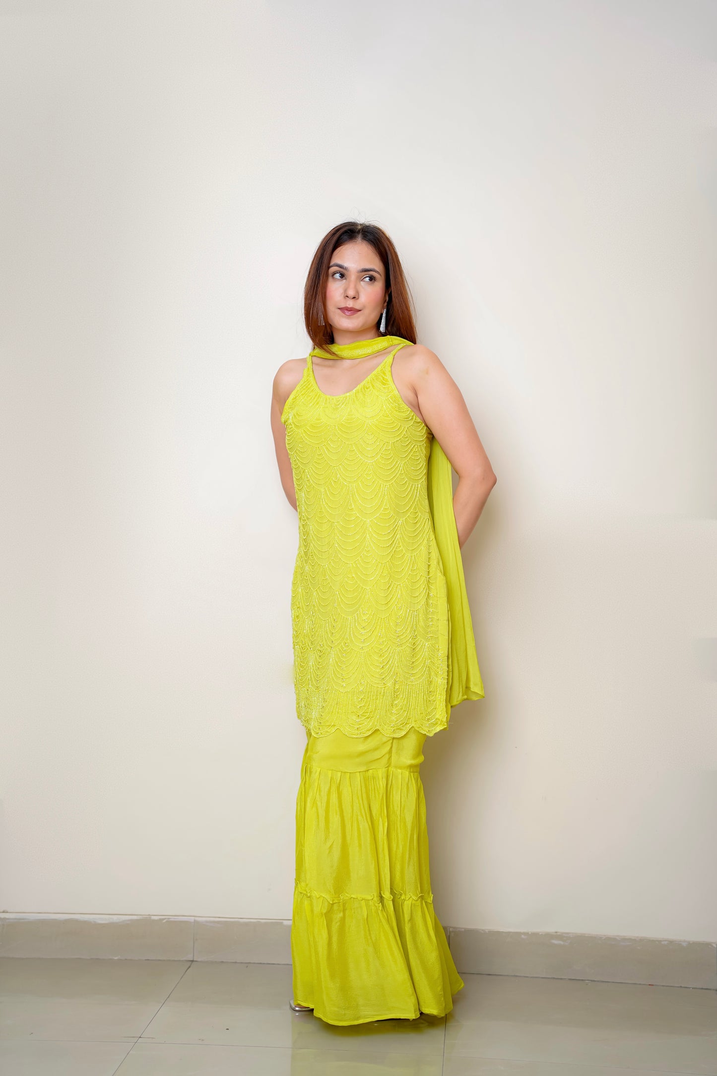 Strappy Neon Green Garara