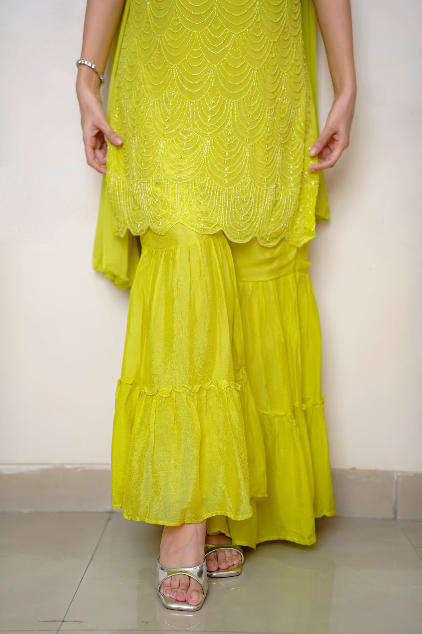 Strappy Neon Green Garara